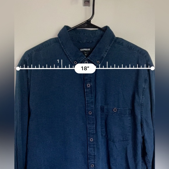 NWOT Express Men’s Corduroy Button Up Long Sleeve Size XL|TG - Picture 8 of 9